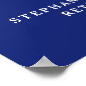 Navy Blue Cheers naar 60 jaar pensioen Welkom Poster (Hoek)