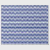 Navy Blue Chevrons Cadeaupapier (Vlak)