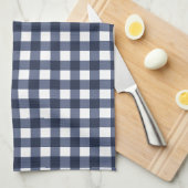 Navy Blue Classic Gingham Check Pset Theedoek (Quarter Fold)