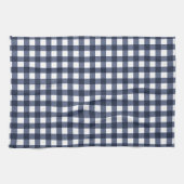 Navy Blue Classic Gingham Check Pset Theedoek (Horizontaal)