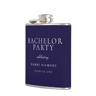 Navy Blue Classic Mannen vrijgezellenfeest cadeau Heupfles