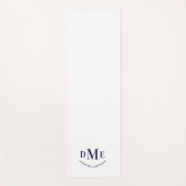 Navy Blue Classic Monogram Oefening Yogamat (Voorkant)