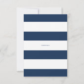 Navy Blue Classic Typografie Foto Save The Date (Achterkant)