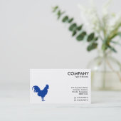 Navy Blue Cockersymbool - wit Visitekaartje (Staand voorkant)