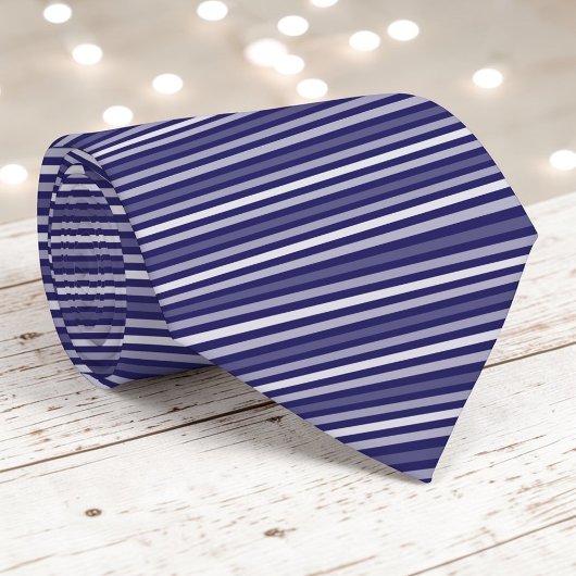 Navy Blue Color Stripes Necktie Stropdas