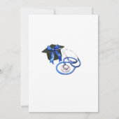 Navy Blue Coquette Nurse Graduation Kaart (Achterkant)