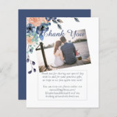 Navy Blue Coral Oranje Weddenschap (Voorkant / Achterkant)