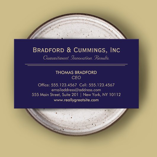 Navy Blue Corporate Professional Visitekaartje