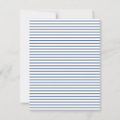 Navy Blue Crest Bruids Douche uitnodiging Kaart (Achterkant)