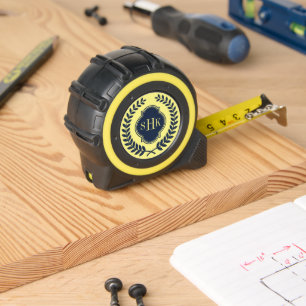 Navy-Blue Crest Laurel Wreath Monogram Rolmaat