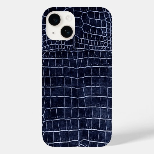 Navy Blue Crocodile Case-Mate iPhone Case (Achterkant)