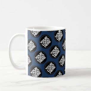 Navy Blue Custom logo bedrijfspatroon werknemer Koffiemok