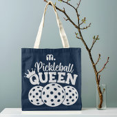 Navy Blue Custom Monogram Pickleball Queen Draagtas