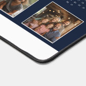 Navy Blue Custom Name Photo Collage 2024 Calendrie (Coin)