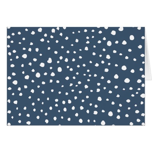 Navy Blue Dalmatian Spots, Dalmatiaanse Stippen, g (Voorkant Horizontaal)