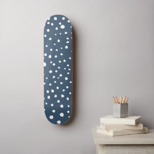 Navy Blue Dalmatian Spots, Dalmatiaanse Stippen, g Skateboard