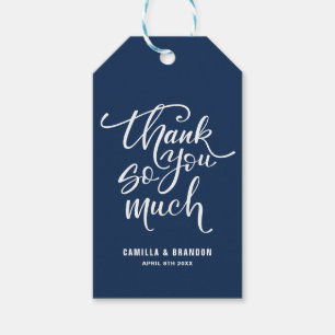 Navy Blue Dank je wel zoveel belettering cadeau La Cadeaulabel
