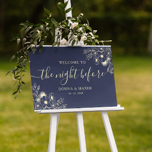 Navy Blue de avond voor repetitie diner Poster