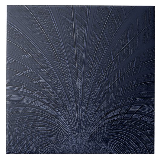 Navy Blue Decorative Ceramic Tegel Tegeltje (Voorkant)