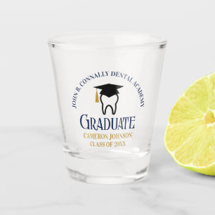 Navy Blue Dental School Custom Tandarts Afstuderen Shot Glas