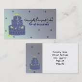 Navy Blue Designer Cake Visitekaartje (Voorkant / Achterkant)