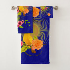 Navy Blue - Dew Drops & Sunshine Bad Handdoek