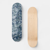 Navy Blue Digital Camouflage Decor Skateboard (Voorkant)
