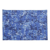 Navy Blue Digital Camouflage Kussensloop (Achterkant-Rechts)