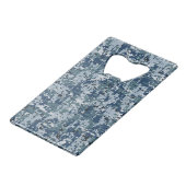 Navy Blue Digital Camouflage-ontwerp Kredietkaart Flessenopener (Voorkant Gekanteld)