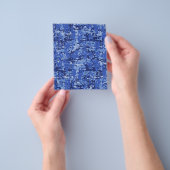 Navy Blue Digital Camouflage Textuur Flyer (Hand)