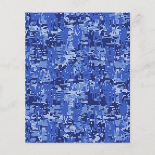 Navy Blue Digital Camouflage Textuur Flyer (Voorkant)
