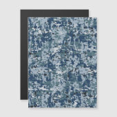 Navy Blue Digital Pixels Camouflage Decor (Voorkant / Achterkant)