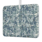 Navy Blue Digital Pixels Camouflage Decor Luchtverfrisser (Links)