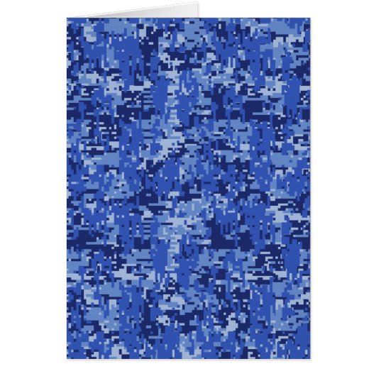 Navy Blue Digital Pixels Camouflage Texture Decor (Voorkant)