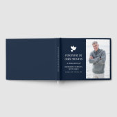 Navy Blue Dove minimalistisch in liefdevolle herin Gastenboek (Volledig)