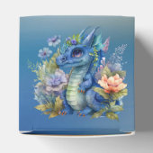 Navy Blue Dragon Boy Baby shower Bedankdoosjes (Bovenkant)