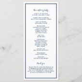 Navy Blue Eat Drink en huwelijkshuwelijk Programma (Achterkant)