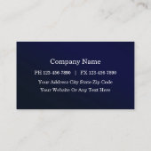 Navy Blue Elegant Attorney Visitekaartje (Achterkant)