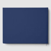 Navy Blue Elegant minimalist Simple Modern Wedding Gastenboek (Achterkant)