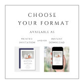 Navy Blue Elegant Photo Boy Baptisme Kaart