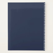 Navy Blue Elegant Simple Minimalist, speciaal gepe Planner (Achterkant)
