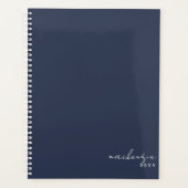 Navy Blue Elegant Simple Minimalist, speciaal gepe Planner (Voorkant)