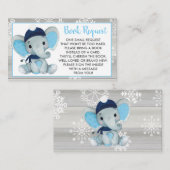 Navy Blue Elephant livre demande carte ticket rust (Devant / Derrière)