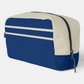 Navy Blue en Beige Dopp Kit Toilettasje (Rechterhoek)