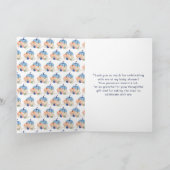 Navy Blue en Blush Pumpkins Baby shower Bedankkaart (Binnen)