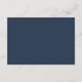 Navy Blue en Blush Wedding Hotel Accommodatie Informatiekaartje (Achterkant)