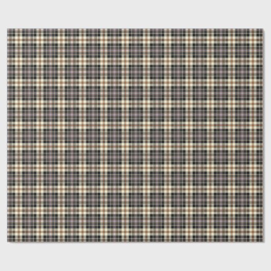 Navy Blue en Cream Rustic Pset Pattern Cadeaupapier (Vlak)