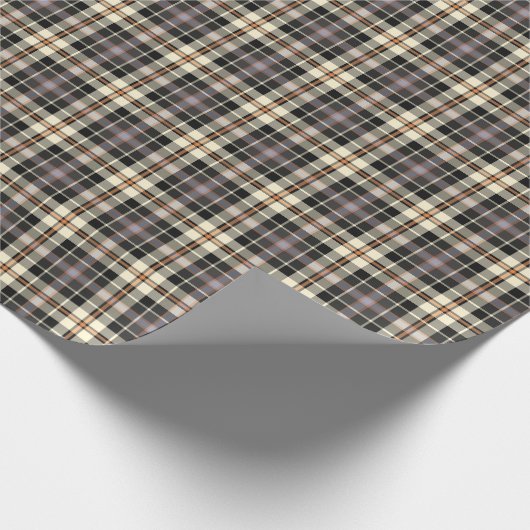 Navy Blue en Cream Rustic Pset Pattern Cadeaupapier (Hoek)