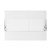 Navy Blue en Dusty Roos bruiloft uitnodiging Uitnodigingen Wikkel (Achterkant Voorbeeld)