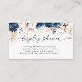 Navy Blue en Dusty Roos Display Douche Informatiekaartje (Voorkant)